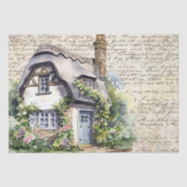 Papier Mousseline Whimsical Anglais Chalet Ancienne Lettre
