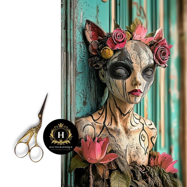 Papier Mousseline Whimsical Gothique Paris Gargoyle Découpage (Créateur téléchargé)