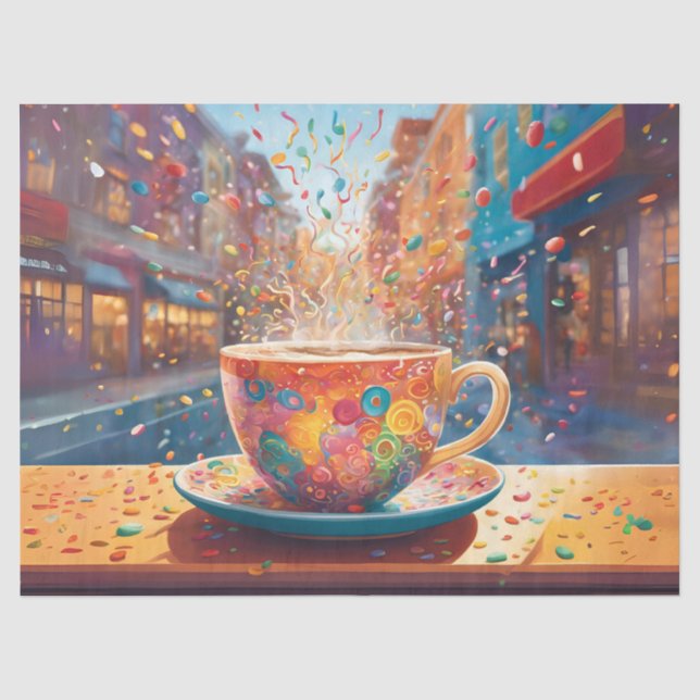 Papier Mousseline Whimsy de café Cityscape (Recto)