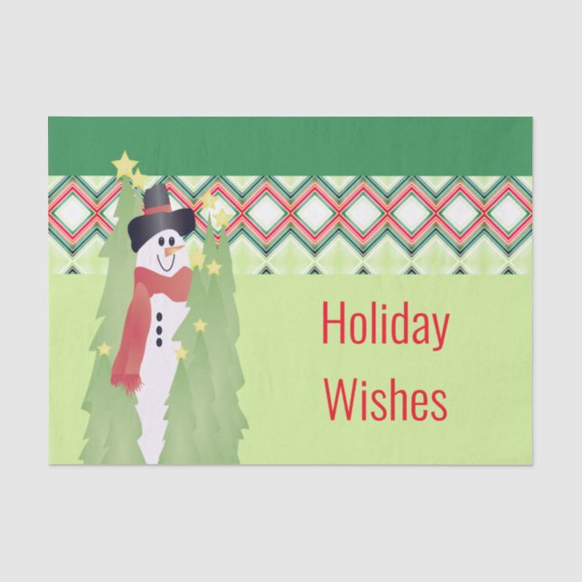 Papier Mousseline Whimsy Snowman Accentué (Recto)