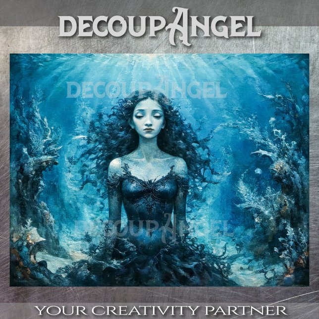 Papier Mousseline Whispers sous-marins - Découpage - (Créateur téléchargé)