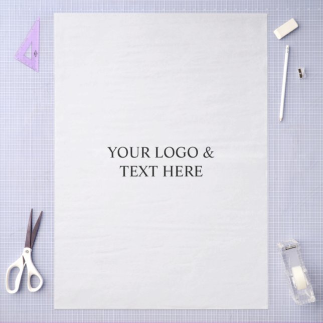 Papier Mousseline White Personalized – Your Logo & Text Here (Artisanat)