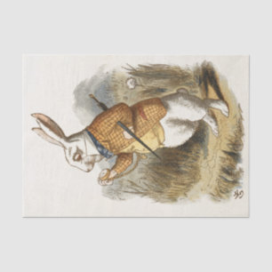 Papier Mousseline White Rabbit from Alice In Wonderland Vintage