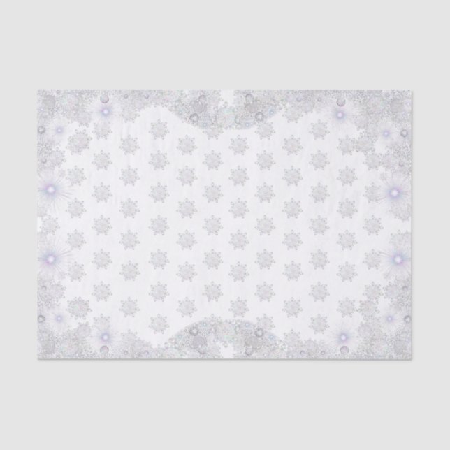 Papier Mousseline white snowflake (Recto)