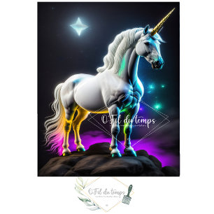 Papier Mousseline White unicorn magical v10 Tissue paper