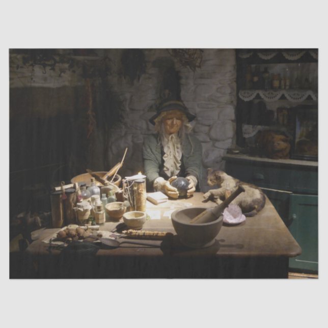 Papier Mousseline White Witch's Kitchen Museum, Witchcraft & MAGICK (Recto)