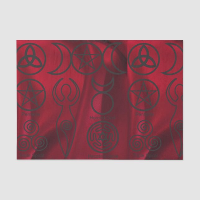 Papier Mousseline Wiccan, wicca, paagan, triquetra, pentacle, triple (Recto)
