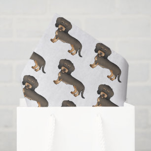 Papier Mousseline Wild Boar Wire Haired Dachshund mignon chien Motif