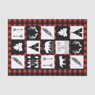 Papier Mousseline Wilderness rustique & Animaux Buffalo Check Plaid