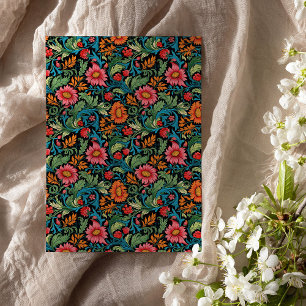 Papier Mousseline William Morris a inspiré des fleurs colorées et vi