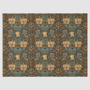 Papier Mousseline William Morris Antique Honeysuckle Motif Floral