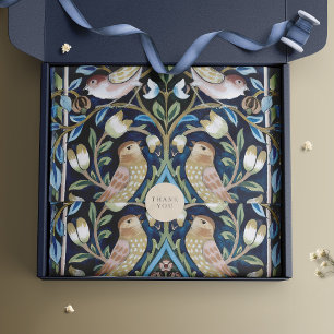 Papier Mousseline William Morris Aquarelle Oiseaux Vintages Floral