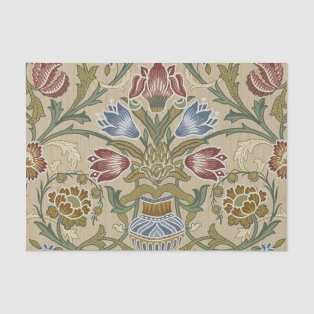 Papier Mousseline William Morris Brocade Motif de fond d'écran flora (Recto)