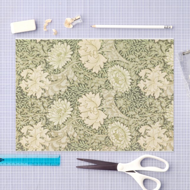 Papier Mousseline William Morris Chrysanthemum Document de découpage (Artisanat)
