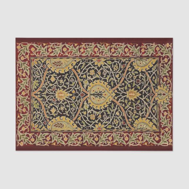 Papier Mousseline William Morris Classique Tapis Art Design d'impres (Recto)