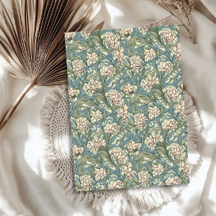 Papier Mousseline William Morris crème inspirée pastel vert sauge