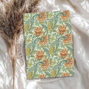 Papier Mousseline William Morris d'inspiration terre cuite vert past