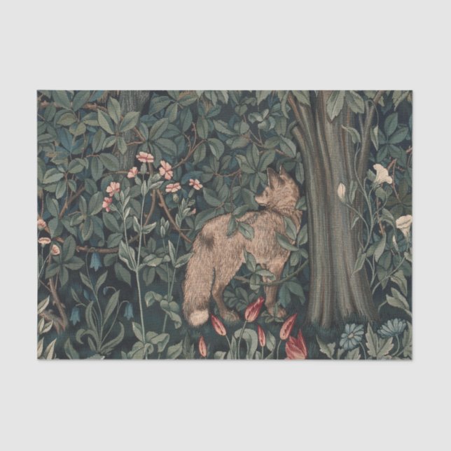 Papier Mousseline William Morris Faune sauvage Fox (Recto)