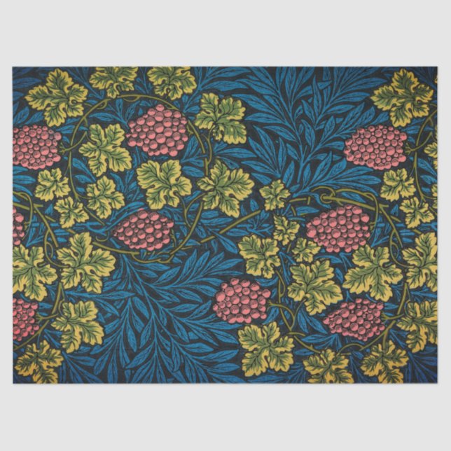 Papier Mousseline William Morris GRAPE MOTIF Tissue Paper (Recto)