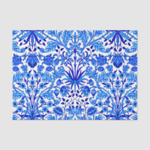 Papier Mousseline William Morris Hyacinth Imprimer, Cobalt Bleu & Bl