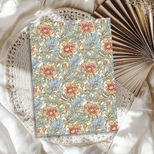Papier Mousseline William Morris inspiré doux couleurs pastel sauge