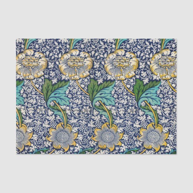 Papier Mousseline William Morris Kennet célèbre motif (Recto)