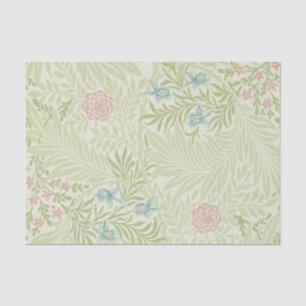 Papier Mousseline William Morris - Larkspur - Fleurs et Feuilles ros