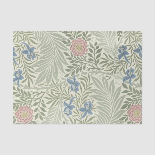 Papier Mousseline William Morris Larkspur Fond d'écran floral (Recto)