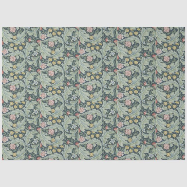 Papier Mousseline William Morris Leicester Carnation des fleurs Feui (Recto)