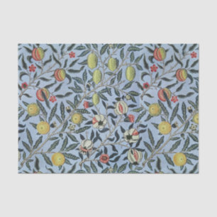 Papier Mousseline William Morris Motif Fruit Rouge Vintage Grenade