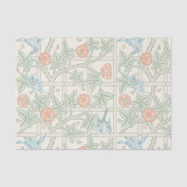 Papier Mousseline William Morris Trellis Victorian Wallpaper (Recto)