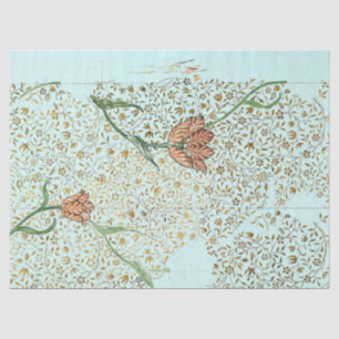 Papier Mousseline William Morris VINE ET TULIP AQUA Tissue Paper