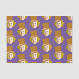 Papier Mousseline Willy Wonka Stenciled Face Graphic