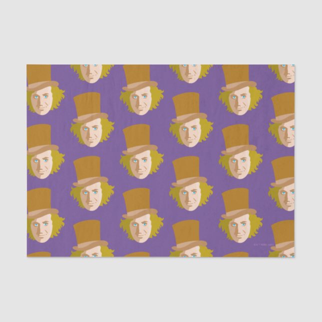 Papier Mousseline Willy Wonka Stenciled Face Graphic (Recto)