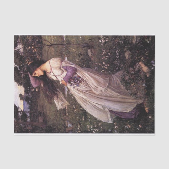 Papier Mousseline Windflowers par John William Waterhouse Decoupage (Recto)