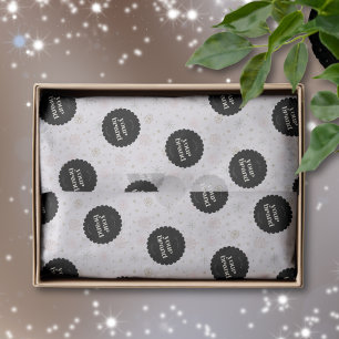Papier Mousseline Winter Snowflakes Company Logo Holiday Business