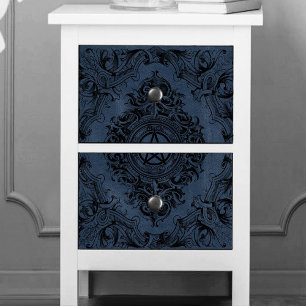 Papier Mousseline Witchery Flourish   Dusty Blue Imaginaire Pentacle