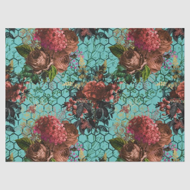 Papier Mousseline Woodland Bee Series Design 24 Tissu Paper (Recto)