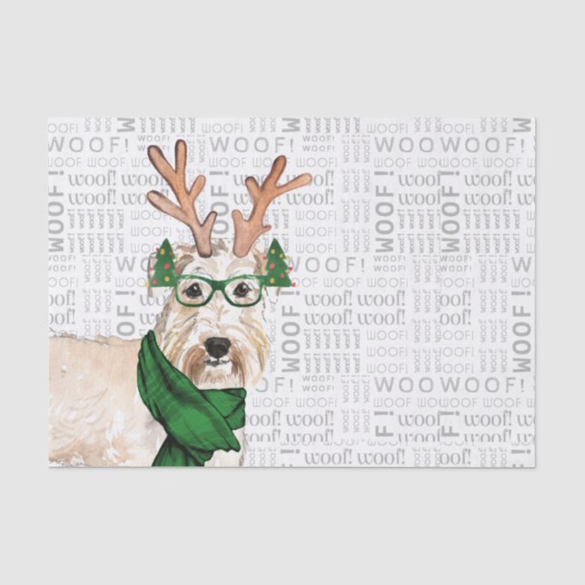 Papier Mousseline Words et Christmas Wheaten Terrier Lover (Recto)