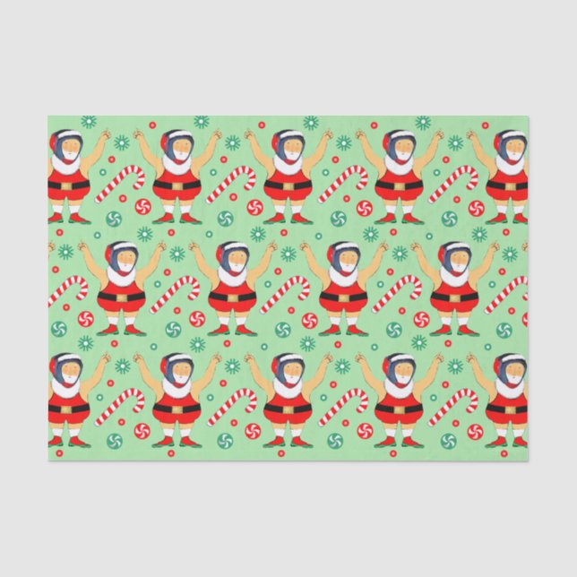 Papier Mousseline Wrestling Wrestler Holiday Gift (Recto)