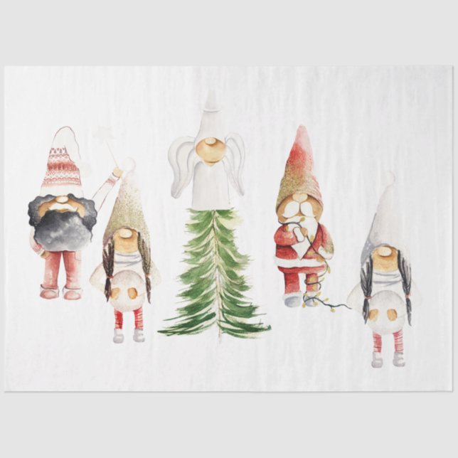 Papier Mousseline XMAS Gnome Design 3 (Recto)