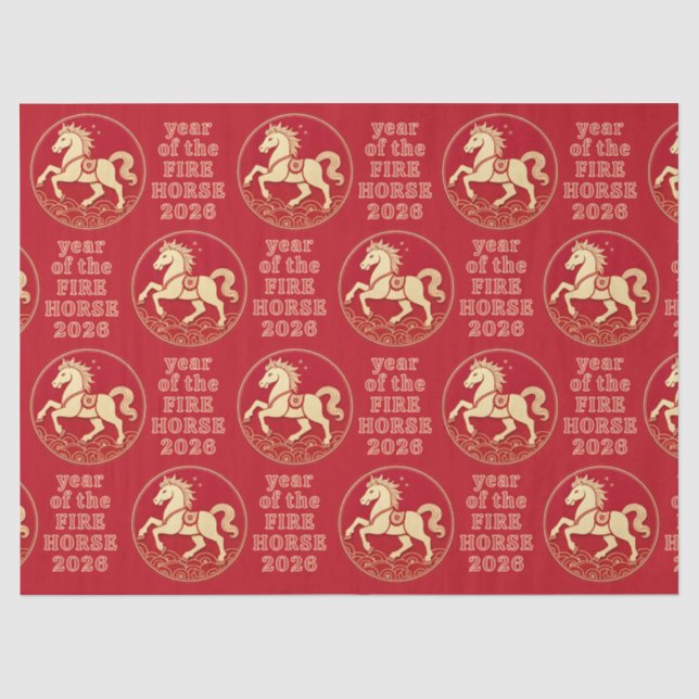 Papier Mousseline Year of the Horse 2026 Chinese New Year  (Recto)