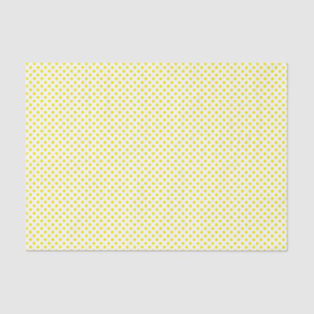 Papier Mousseline Yellow Polka (Recto)
