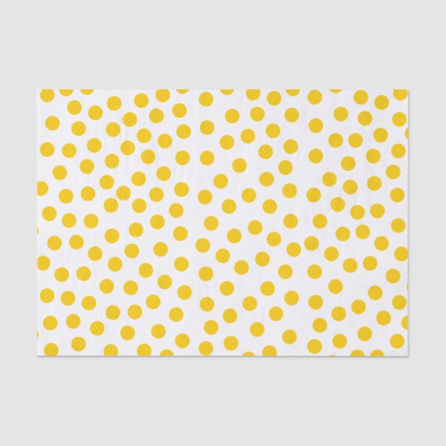 Papier Mousseline Yellow Polka (Recto)