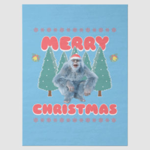 Papier Mousseline Yeti Drôle - Joyeux Noël