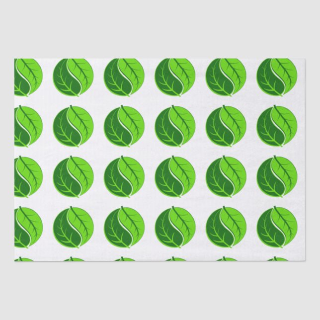 Papier Mousseline Yin et Yang Feuilles (Recto)