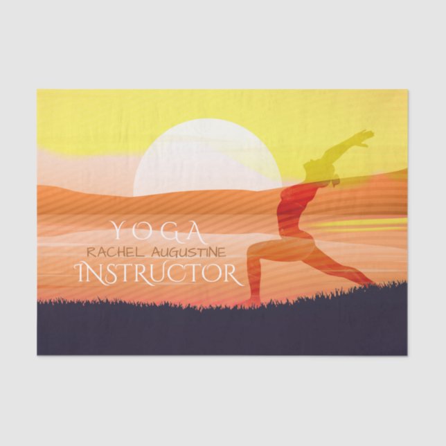 Papier Mousseline Yoga Instructeur Sun Salutation Crescent Moon Pose (Recto)