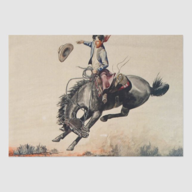 Papier Mousseline "Young Cowboy" de Will James (Recto)