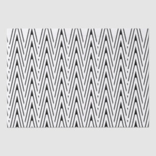 Papier Mousseline Zag Abstrait moderne noir et blanc