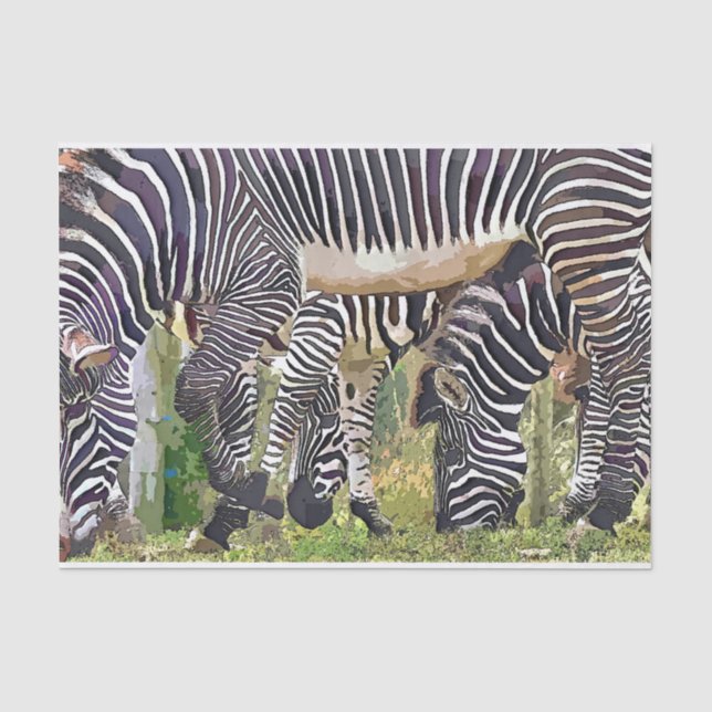 PAPIER MOUSSELINE ZEBRAS (Recto)